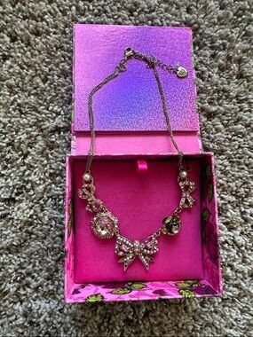 Vintage Betsey Johnson Pink Pearl Necklace